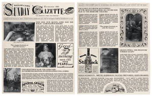 Sunday Gazette - a vintage newspaper template