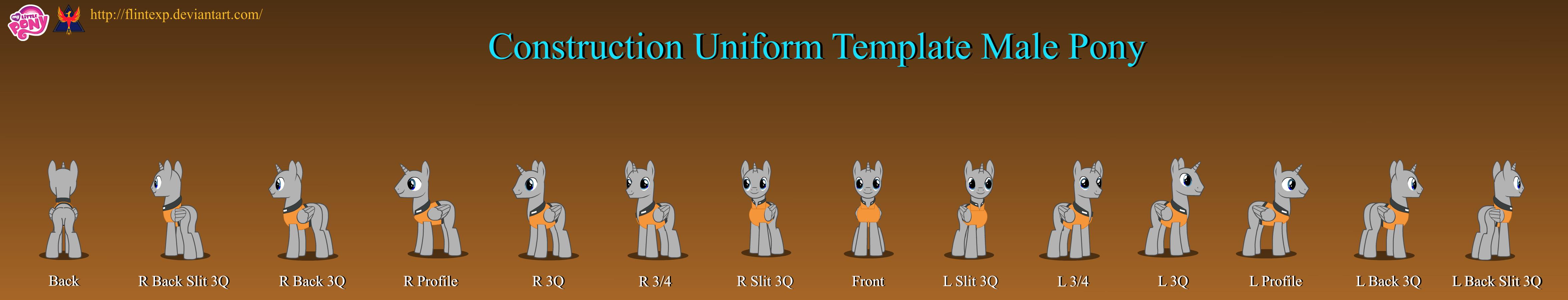 Construction Uniform Template Male Pony v2.7