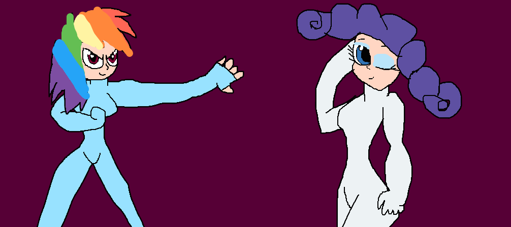 Rainbow Dash and Rarity by alvaxerox on DeviantArt