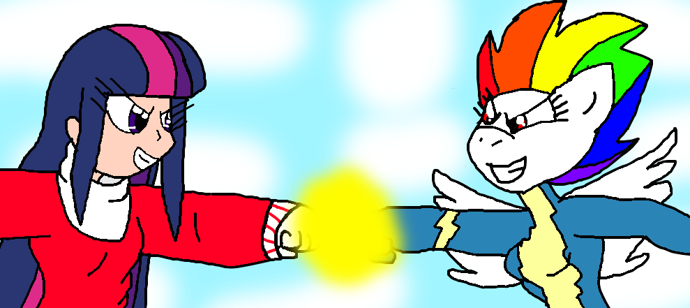 Red Guardian Twilight vs Super Rainbow Dash 2 by alvaxerox on DeviantArt