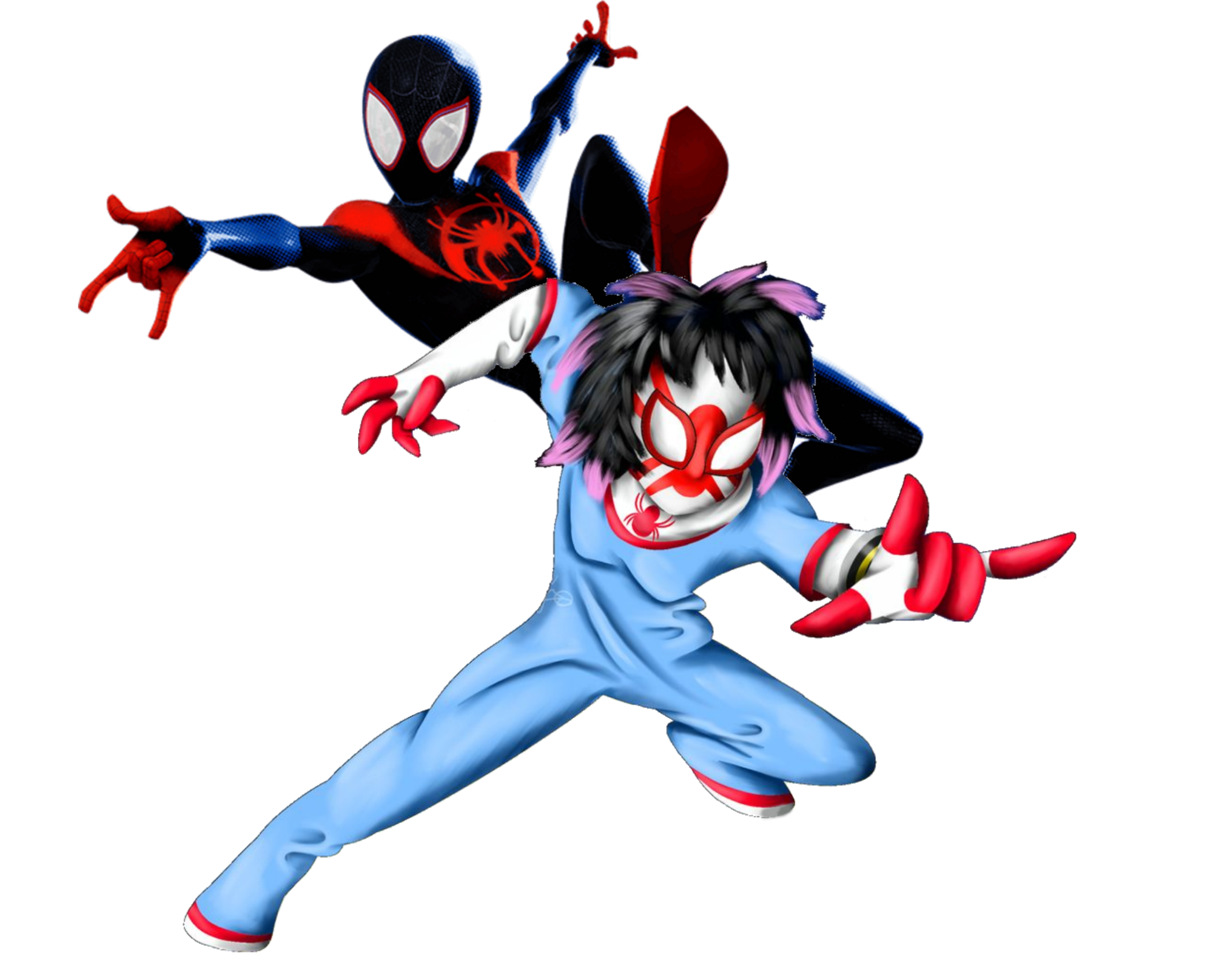 Spider-Tsundere and Spider-Man by alvaxerox on DeviantArt