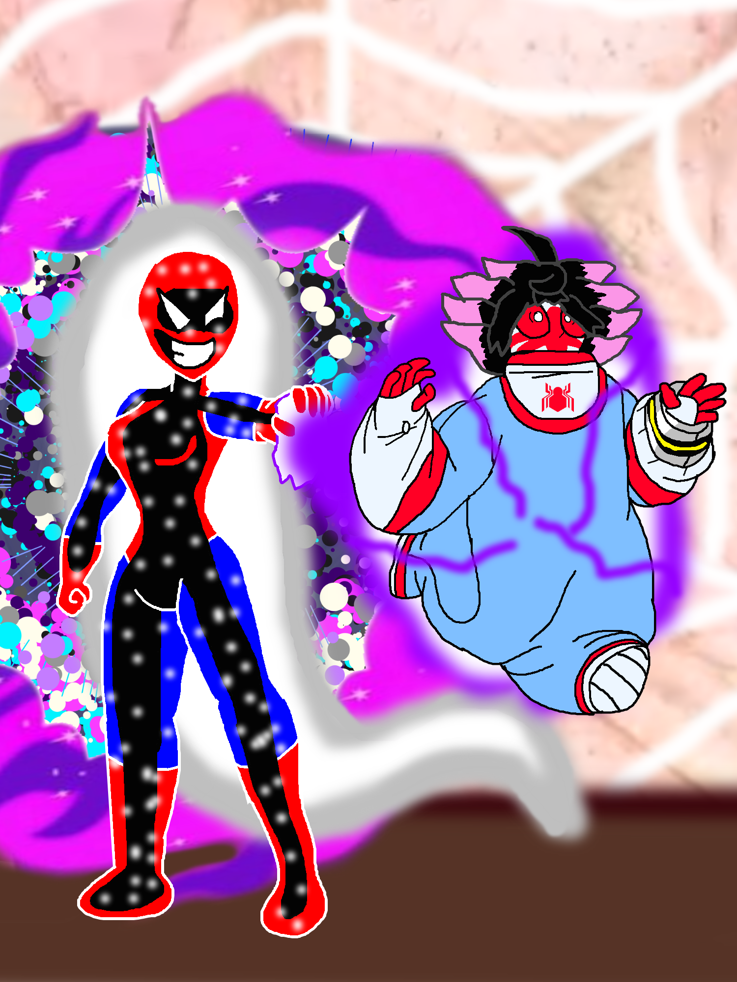 Spider-Tsundere gets poison blasted! (Colored) by alvaxerox on DeviantArt