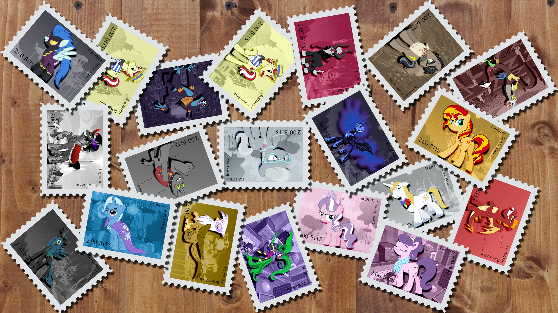 Antagonists Pony Stamps + Wallpaper