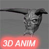 Demon 3D head