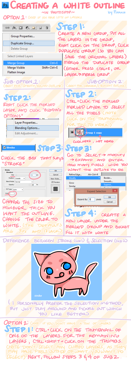 Creating A White Outline Photoshop By Pikaxiu On Deviantart