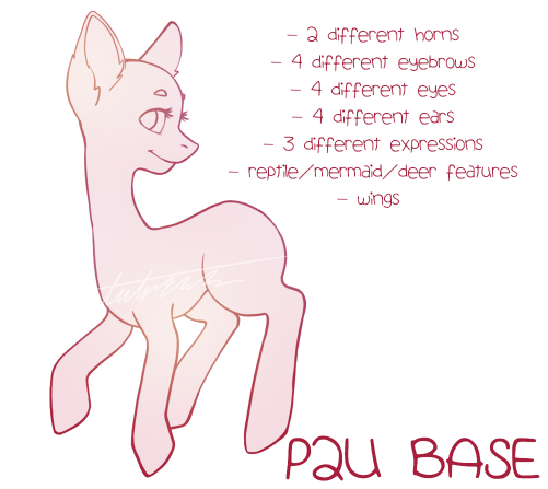 P2U pony base by OccasionalAdopts on DeviantArt