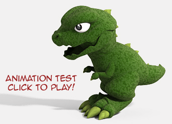 3D Dinosaur animation test