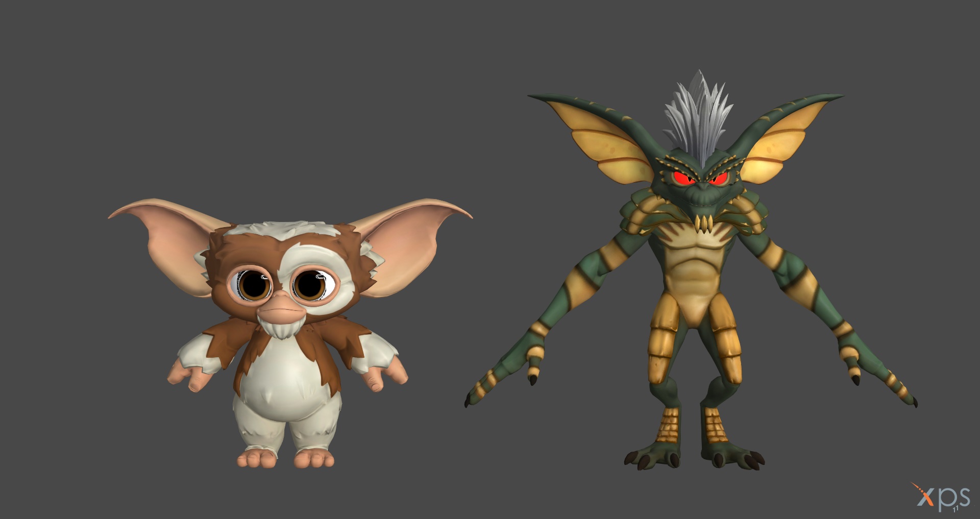 Gizmo and Stripe (Gremlins/MV) for XPS/FBX by JornKNightmane on
