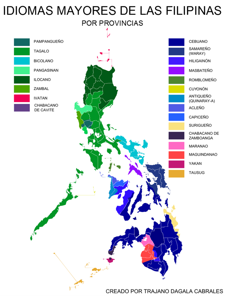 Linguistic map of the Philippines (Spanish) by TrajanoCabrales on ...