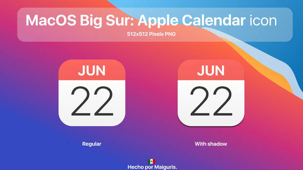 MacOS Big Sur New Apple Calendar Icon