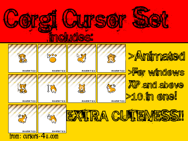 Corgi Cursor Set