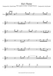 Ilia's Theme Flute Sheet Music