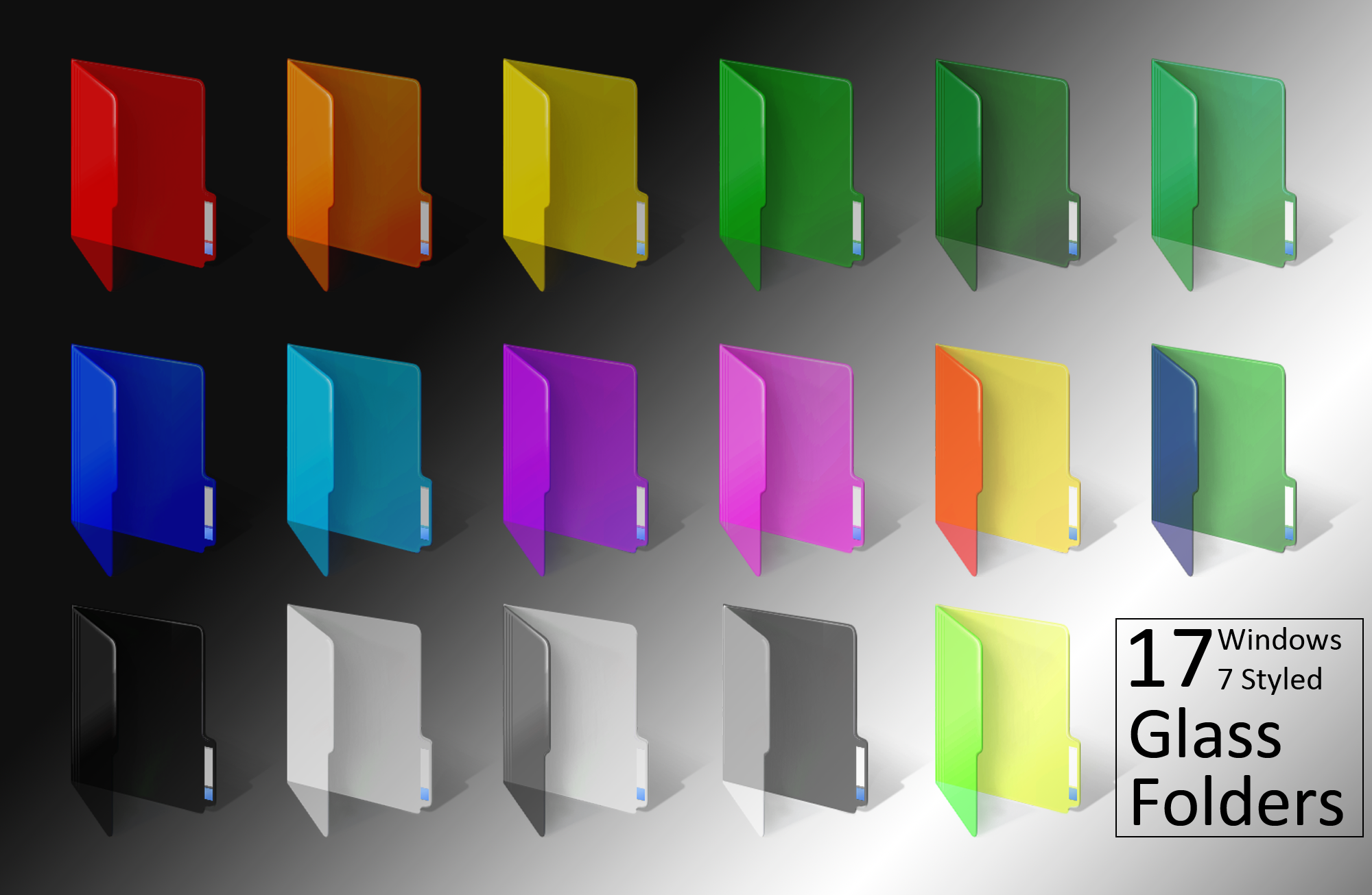 Windows 7 Coloredglass Folders By Bonscha On Deviantart