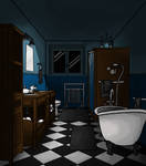 Bathroom Design and Layout Colored by GingerMama