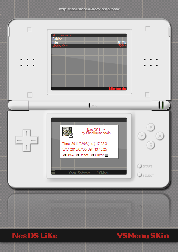 Nes DS Like YSMenu Skin