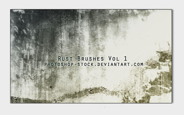 rust brushes by photoshop stock on