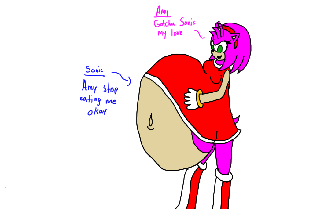 Request - Amy ate Sonic.