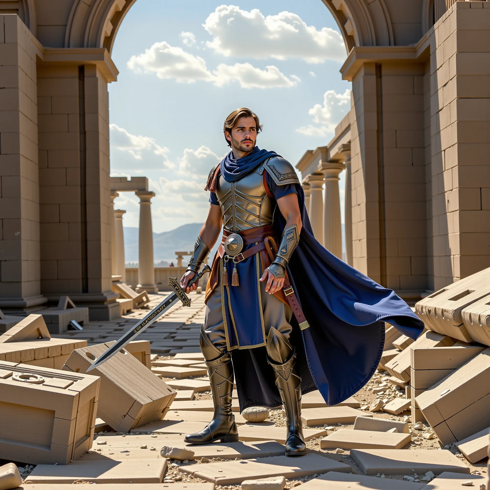 Warrior Standing Among The Temple Ruins by SgtPhysh on DeviantArt