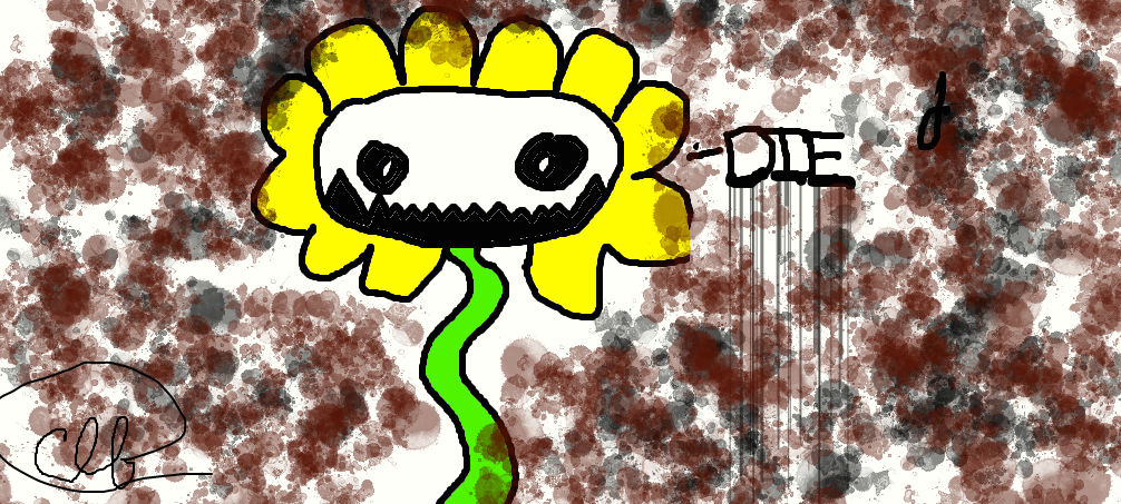 Evil Flowey the flower by cupcakeloverforever1 on DeviantArt