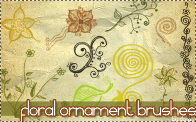 Floral ornament brushes
