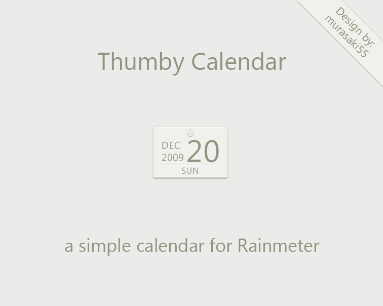 Thumby Calendar Rainmeter