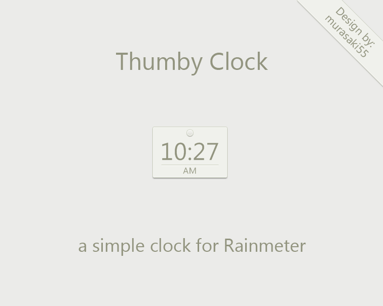 Thumby Clock Rainmeter