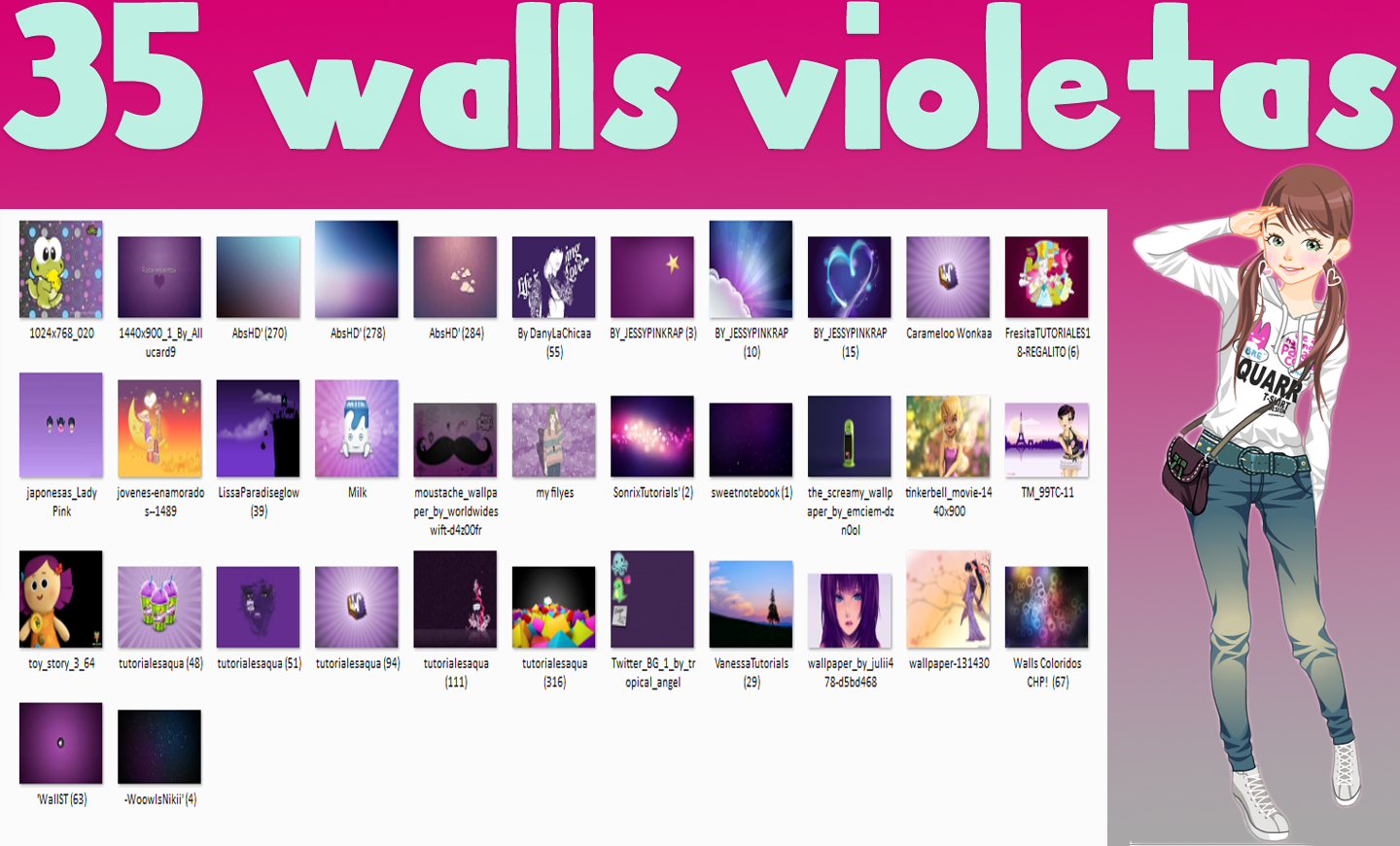 walls violetas