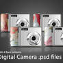 digital camera with 4 floral patterns .psd files