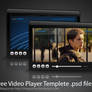 Free Video Player Templete .psd file
