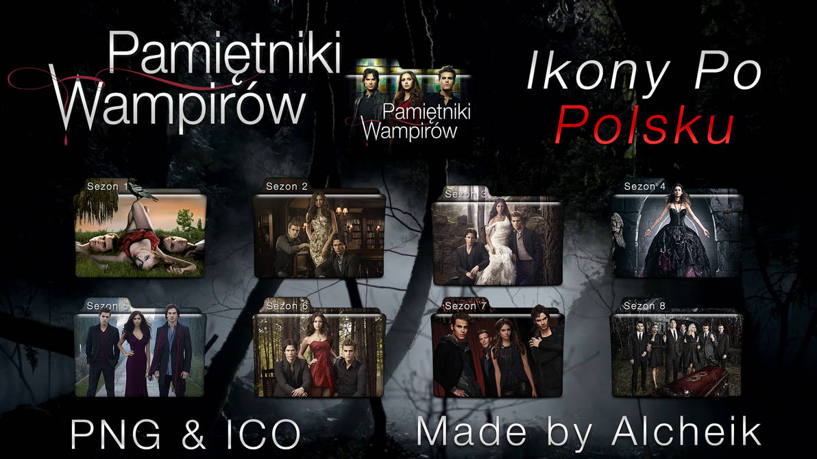 Gdzie Mozna Ogladac Pamietniki Wampirow - Ikony Folderow dla serialu Pamietniki Wampirow by alcheik on DeviantArt