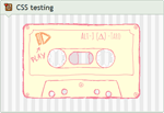 Custom box: Pastel mixtape music player (CSS)