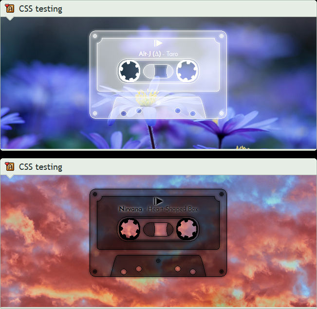 Custom Box Minimalist Mixtape Music Player Css By Uszatyarbuz