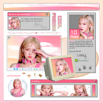 Rose born pink Photocard template