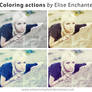 Coloring actions