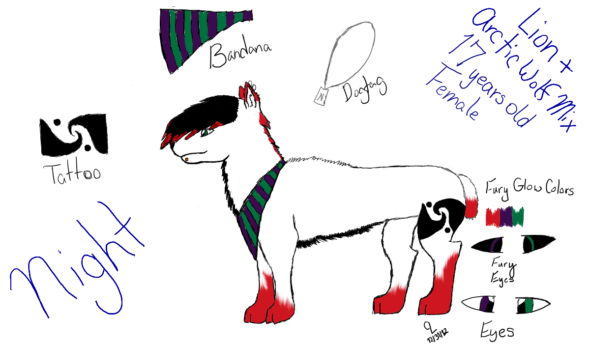 Night Ref Sheet by DarkForceWolf on DeviantArt