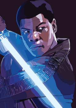 Finn Star Wars Vector Drawing
