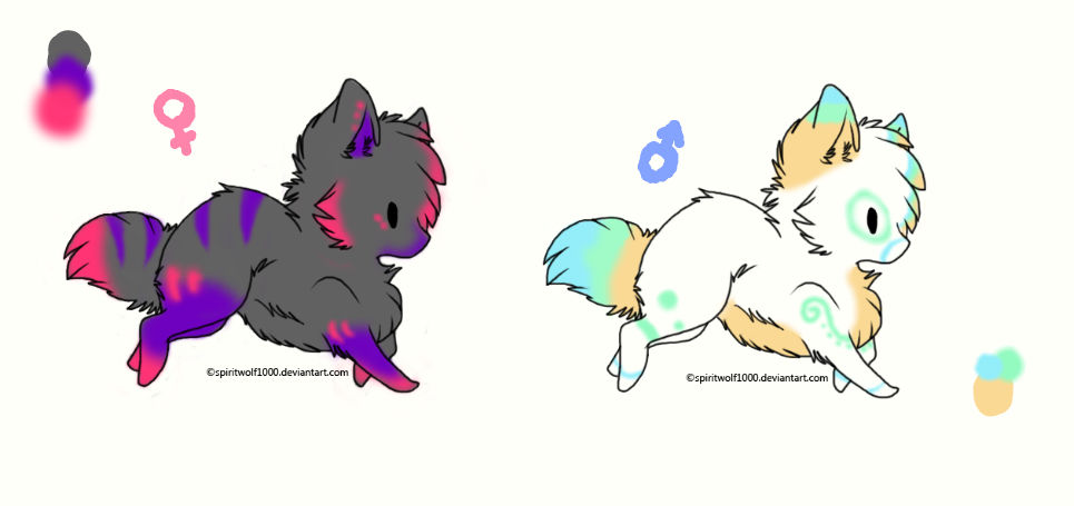 Wolf Adoptable set 1 OPEN by Fallonxi on DeviantArt