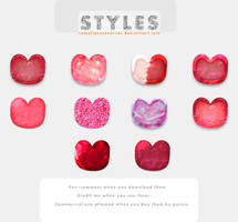 Red And Pink Photoshop Layers Styles