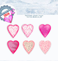 Lace Heart photoshop layer styles