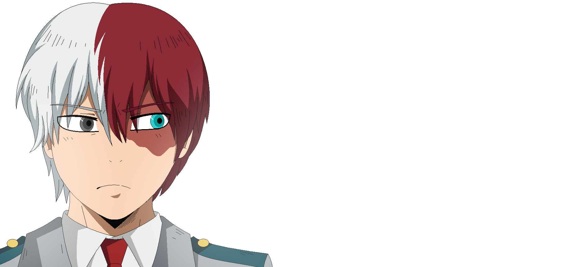 Shoto Todoroki - My Hero Academia - MS Paint