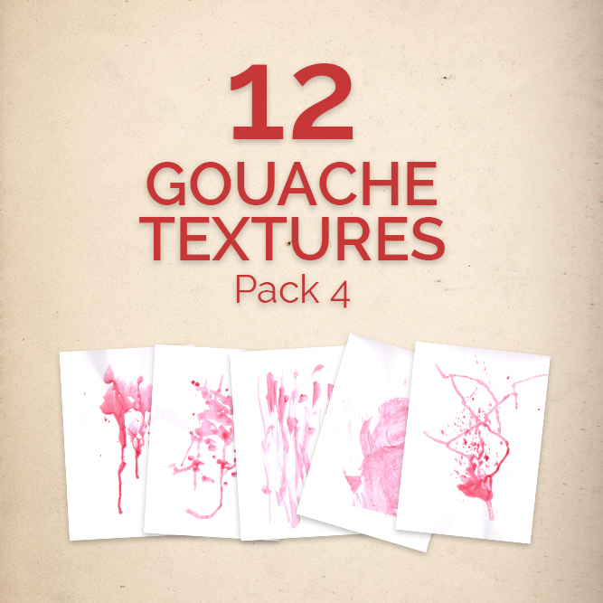 12 Gouache textures pack 4