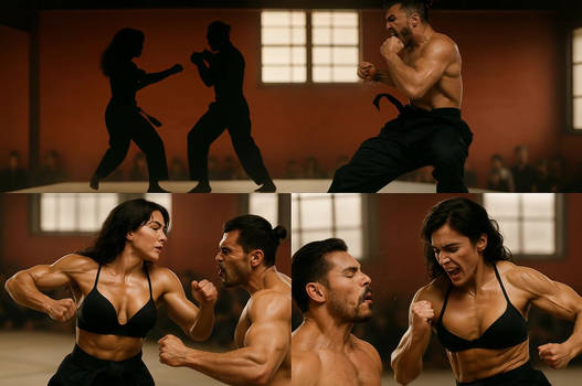 mixed kumite fight 4