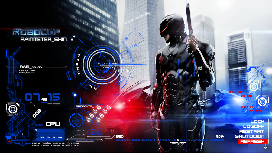 RoboCop Rainmeter Skin