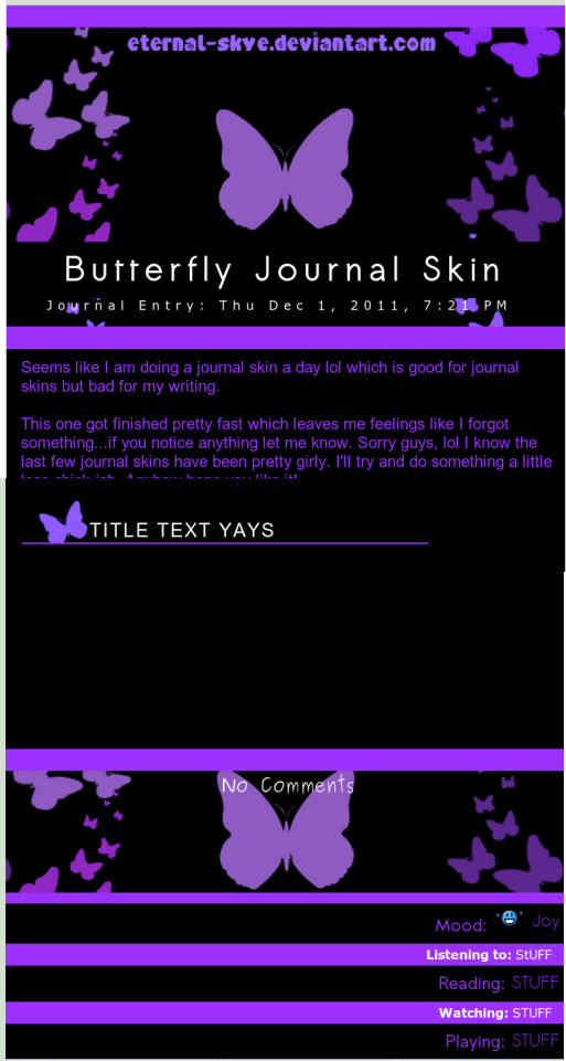 Butterfly Journal Skin