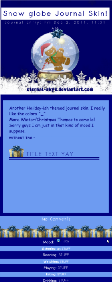 Snow Globe Journal Skin