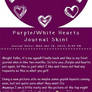 Purple White Hearts Journal Skin