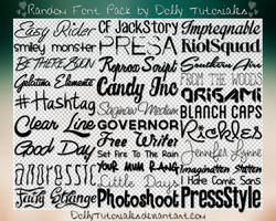 Random Font Pack by Dolly Tutoriales