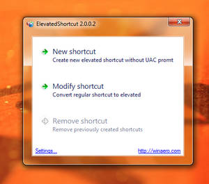 ElevatedShortcut - bypass the UAC prompt