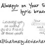 Lyric Brush Stamps