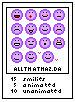 Purple Round Emoticons